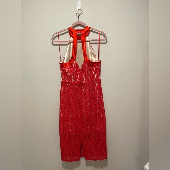 EUC ABS Collection beautiful red lace dress - Picture 2 of 3